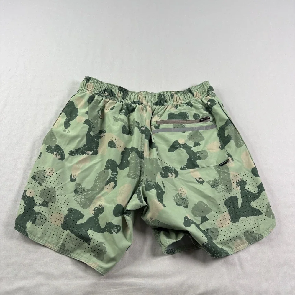 Legends Luka Shorts Mens M Green Camo Athletic Lined Gym Performance Running